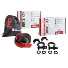 Load image into Gallery viewer, Complete Recovery Kit - 30ft Tow Strap &amp; Shackle Kit